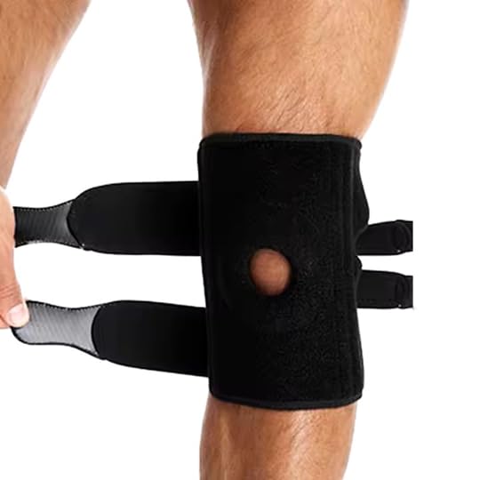 Multi-Purpose Knee Support & Compression Brace - Relief for Joint Pain, Arthritis & Sports Injuries - Adjustable Strap for Men & Women, Black (1-Pack)