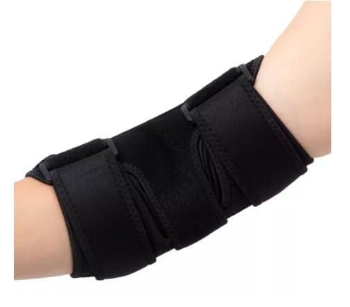 Multi-Purpose Elbow Support & Compression Brace - Relief for Tendonitis, Arthritis & Sports Injuries - Adjustable Strap for Men & Women, Black (1-Pack)